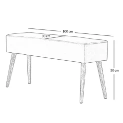 Zago Banc Scandinave Velours Moutarde - Popy -SEMA design Boutique 0755e dim