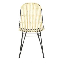 Zago Chaise En Rotin Naturel Et Metal - KUBU