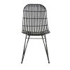Zago Chaise En Rotin Naturel Et Metal Noir - KUBU