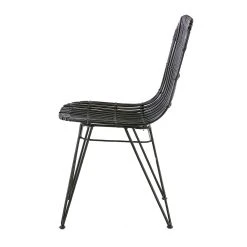 Zago Chaise En Rotin Naturel Et Metal Noir - KUBU -SEMA design Boutique 100274 FRN03 WEB