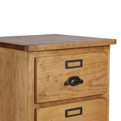 Comptoir De Famille Chiffonnier 6 Tiroirs Naturel En Pin Et Zinc H119cm - Terroir -SEMA design Boutique 112270 DET04 WEB