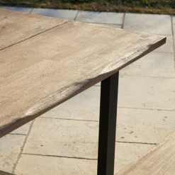 Alice's Garden Table De Jardin En Acacia Brossé Et Acier Noir L180cm - Salta -SEMA design Boutique 18529 table de jardin en bois salta