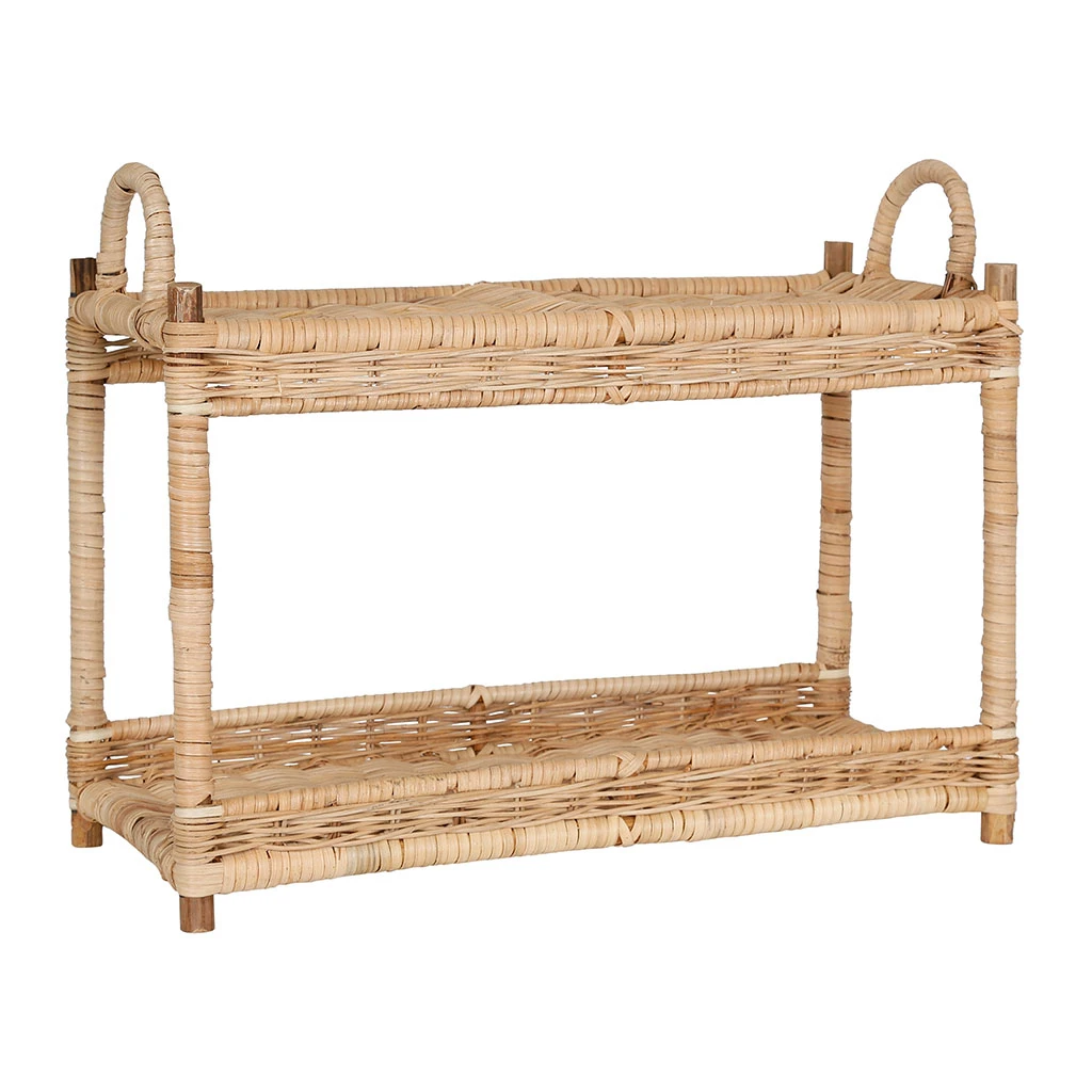 Comptoir De Famille Desserte 2 Niveaux En Rotin Naturel - Fantine 5 Comptoir De Famille Desserte 2 Niveaux En Rotin Naturel - Fantine – Image 3