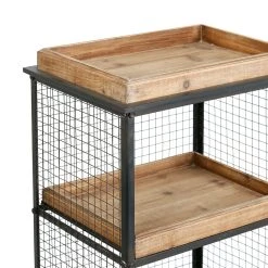 Comptoir De Famille Desserte à Roulette En Sapin Naturel Et Fer -SEMA design Boutique 201496 DET02 WEB