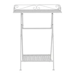 Comptoir De Famille Table D'appoint Pliante En Fer Blanc H67cm - Charmet