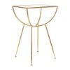 Côté Table Table D'appoint En Fer Dorée Et Verre - Eluminea