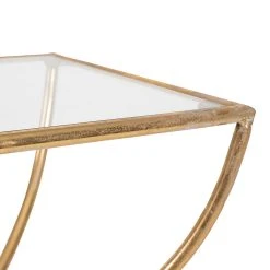 Côté Table Table D'appoint En Fer Dorée Et Verre - Eluminea -SEMA design Boutique 33289 DET02 WEB