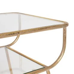 Côté Table Table D'appoint En Fer Dorée Et Verre - Eluminea -SEMA design Boutique 33290 DET02 WEB