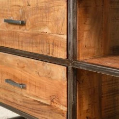 Côté Table Meuble TV Industriel En Acacia Et Fer L120cm - Factory -SEMA design Boutique 36487 SITU03 WEB