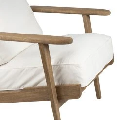 Côté Table Fauteuil En Coton Blanc Et Chêne - Laureli -SEMA design Boutique 36631 DET03 WEB