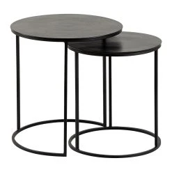 Côté Table Tables D'appoint Gigogne (x2) En Fer Noir - Felia