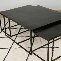 Côté Table Table Basse Gigogne Carrée (lot De 3) En Fer Noir - Felia 12 Côté Table Table Basse Gigogne Carrée (lot De 3) En Fer Noir - Felia -SEMA design Boutique 37337 SITU03 WEB