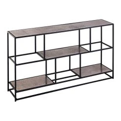 Côté Table Console Inductrielle En Fer Argenté - Felia