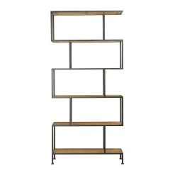 Côté Table Etagere En Bois Contreplaqué Et Fer Noir H171cm - Garden