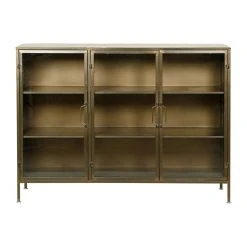 Côté Table Buffet Bas En Fer Mordore Et Verre L123.5cm - Dagenham