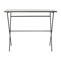 Côté Table Console En Verre Et Fer Noir - Mians