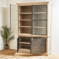 Côté Table Buffet Haut En Vieux Pin Et Metal Noir H160cm - Indus -SEMA design Boutique 41bca 22233 situ02 web