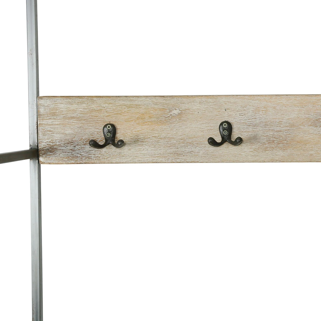 Jardin D'Ulysse Vestiaire D'entrée Avec Miroir En Manguier Naturel Et Fer - Tangram 5 Jardin D'Ulysse Vestiaire D'entrée Avec Miroir En Manguier Naturel Et Fer - Tangram – Image 3