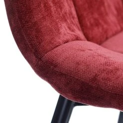 Ixia Chaise Salle à Manger En Tissu Bordeau - Mony -SEMA design Boutique 4ef0d 154411 04