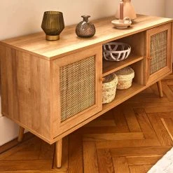 Home Déco Factory Meuble TV Naturel En Bois Et Cannage L115cm - Baia -SEMA design Boutique 5e633 amb 202205 photo3860 fdsjour21176