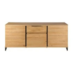 Zago Buffet Enfilade Chêne Massif 3 Portes Et Tiroir - Manny
