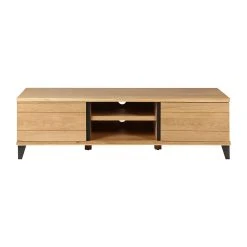 Zago Meuble TV Naturel En Chêne 2 Portes L150cm - Manny