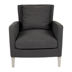 Durieux Fauteuil En Tissu Gris Anthracite - Boniface