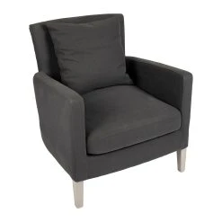 Durieux Fauteuil En Tissu Gris Anthracite - Boniface -SEMA design Boutique 609183 DET01 WEB