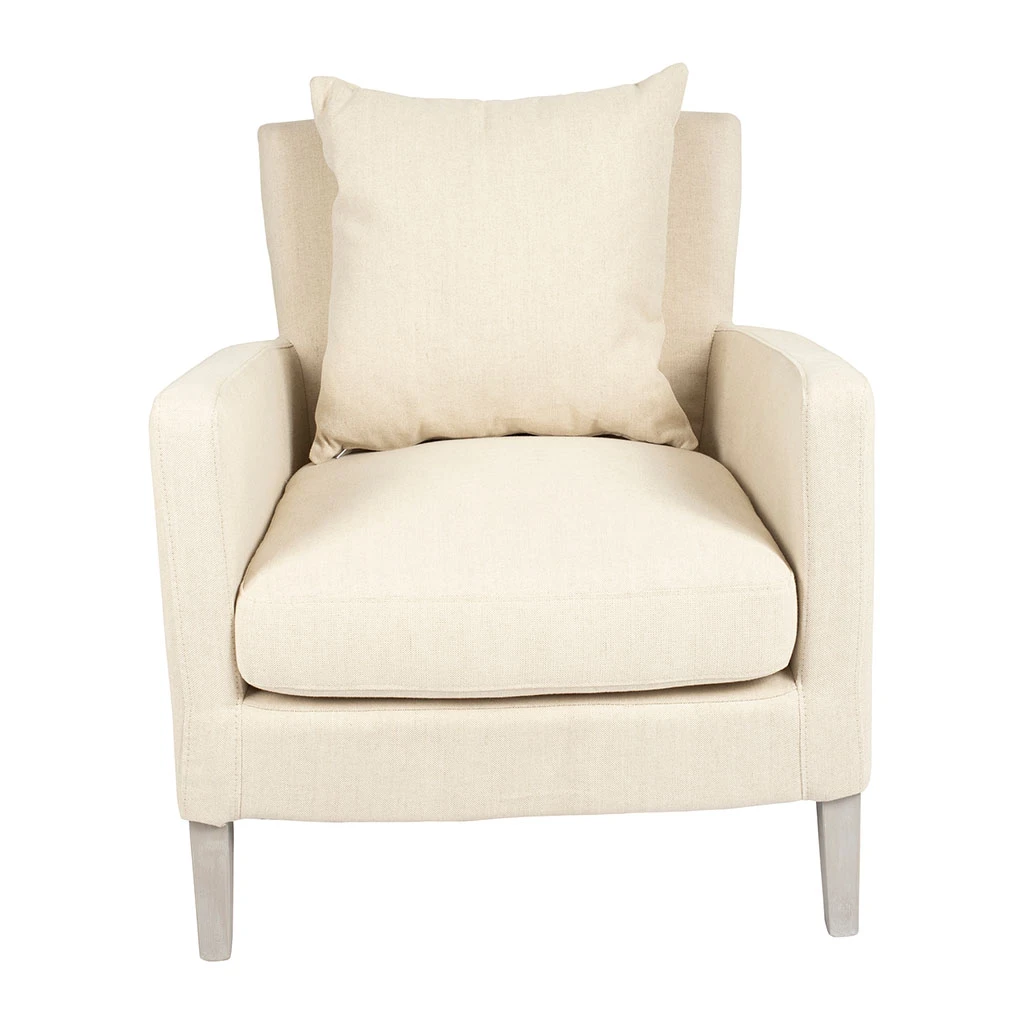 Durieux Fauteuil Salon En Tissu Beige - Boniface 3 Durieux Fauteuil Salon En Tissu Beige - Boniface