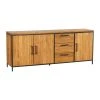 Casita Buffet Enfilade En Teck Massif 3 Portes L195cm - Alix