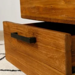 Casita Etagère En Teck Massif Recycle Avec 3 Tiroirs H190cm - Alix -SEMA design Boutique 614105 SITU04 WEB