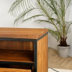 Casita Meuble TV En Teck Massif 3 Tiroirs L150cm - Alix -SEMA design Boutique 614106 SITU03 WEB