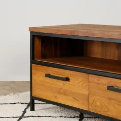 Casita Meuble TV En Teck Massif 3 Tiroirs L150cm - Alix -SEMA design Boutique 614106 SITU05 WEB