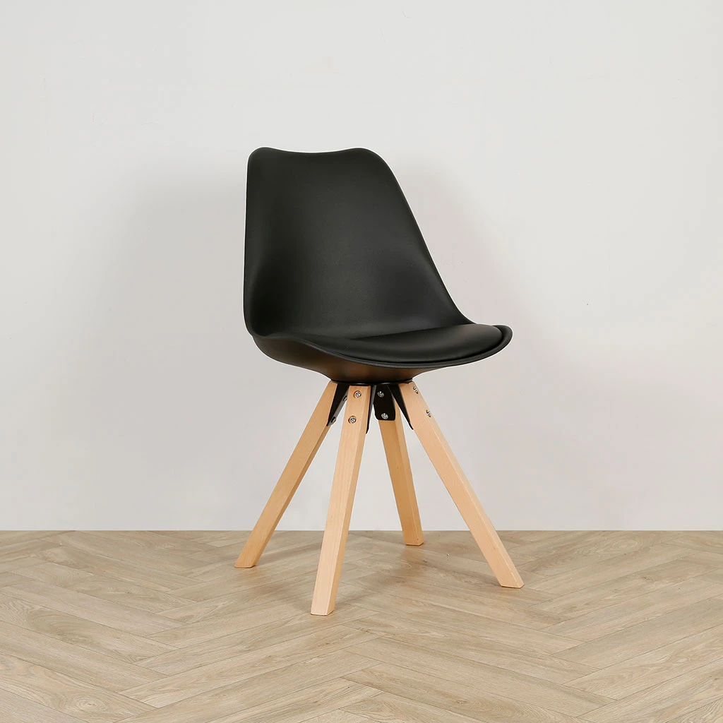 Casita Chaise Salle à Manger En Bois Naturel Et Noir - Leonce 5 Casita Chaise Salle à Manger En Bois Naturel Et Noir - Leonce – Image 3