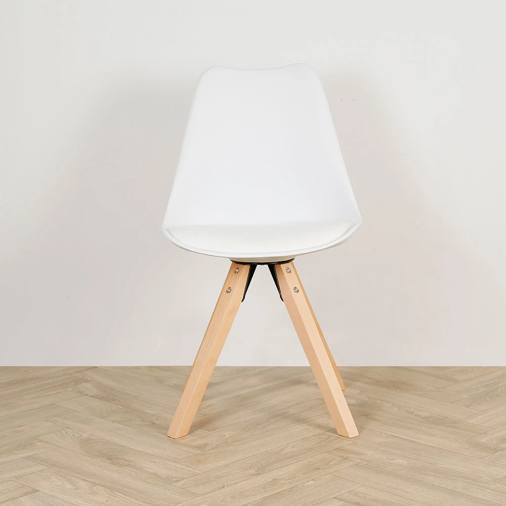 Casita Chaise Salle à Manger En Bois Naturel Et Blanc - Leonce 4 Casita Chaise Salle à Manger En Bois Naturel Et Blanc - Leonce – Image 2