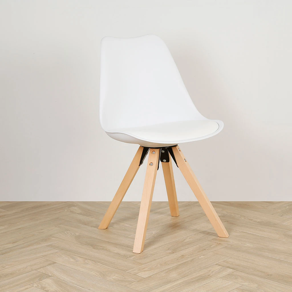 Casita Chaise Salle à Manger En Bois Naturel Et Blanc - Leonce 6 Casita Chaise Salle à Manger En Bois Naturel Et Blanc - Leonce – Image 4