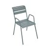 Fermob Chaise Bridge D'extérieur En Acier Gris Orage - Monceau -SEMA design Boutique 614169 FRN01 WEB