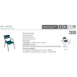 Fermob Chaise Bridge D'extérieur En Acier Miel - Monceau -SEMA design Boutique 614170 FRN02 WEB