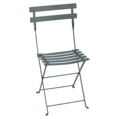 Fermob Chaise D'exterieur En Acier Gris Orage - Bistro