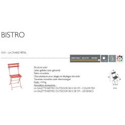 Fermob Chaise D'exterieur En Acier Gris Orage - Bistro -SEMA design Boutique 618390 FRN02 WEB