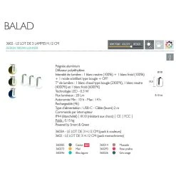 Fermob Lot De 3 Lampes Balad H12cm Miel -SEMA design Boutique 619018 FRN02 WEB