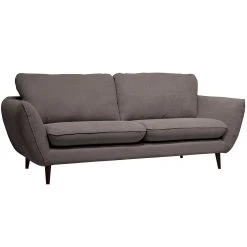 Inside Canapé Fixe 3 Places Axel - Velours Texturé - Dany Anthracite