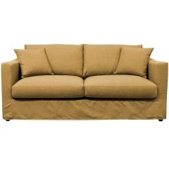 Inside Canapé Convertible 3 Places Gabriel - Tissu Texturé - Crown Moutarde