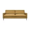 Inside Canapé Fixe 3 Places Gaspard - Tissu Texturé - Crown Moutarde