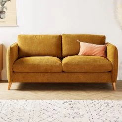 Inside Canapé Convertible 2 Places Gustave - Tissu Texturé - Crown Moutarde -SEMA design Boutique 621cd e1d98 amb fds meuble 1105 hd