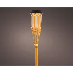 Kaemingk Torche Solaire Bambou H54cm
