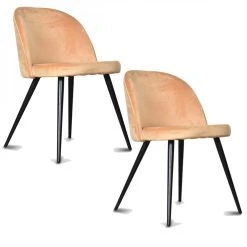 Opjet Chaise Salle à Manger En Velours Miel - Ingrid -SEMA design Boutique 624f3 012138 1 copie