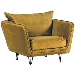 Casita Fauteuil Club Tissu Ocre - Harry
