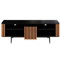 Zago Meuble TV En Chêne Naturel Et Noir 4 Niche L130cm - Linea 12 Zago Meuble TV En Chêne Naturel Et Noir 4 Niche L130cm - Linea -SEMA design Boutique 626662 FRN05 WEB