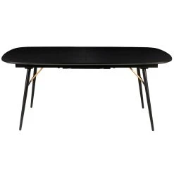 Zago Table à Manger Avec Allonge En Placage Chêne Noir 180x105cm - Verona
